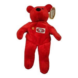NFL Salvino's Bammers San Francisco Steve Young #8 Red Plush Beanie Bear NEW tag